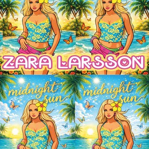 Zara Larsson middernachtzon bekerontwerp, tropisch strand, png (digitale download) afbeelding 2