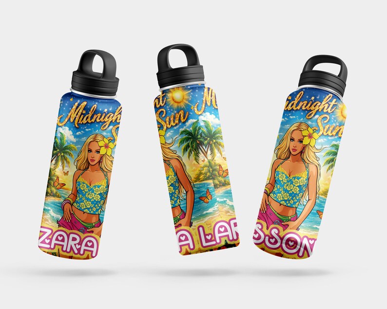 Zara Larsson middernachtzon bekerontwerp, tropisch strand, png (digitale download) afbeelding 5
