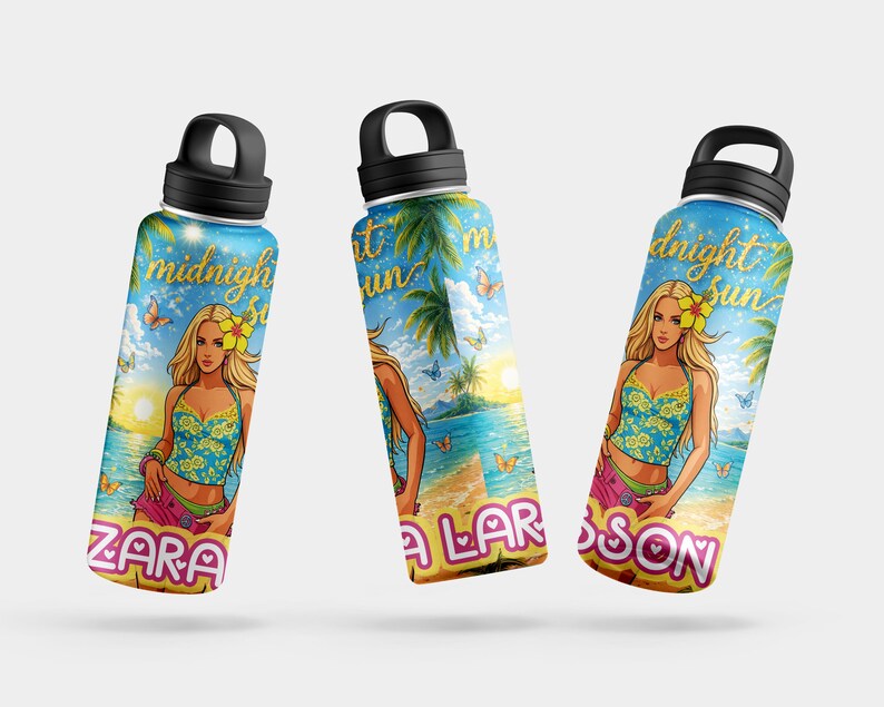 Zara Larsson middernachtzon bekerontwerp, tropisch strand, png (digitale download) afbeelding 4