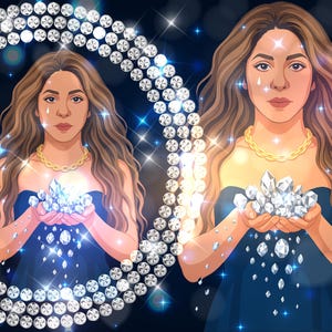 Shakira Tumbler Design, PNG Vector, 20oz (Digital Download)