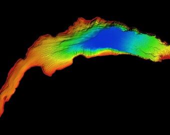 Jezioro Genewskie - mapa plastyczna