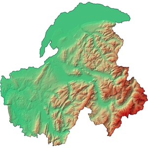 Haute-Savoie département - carte effet relief