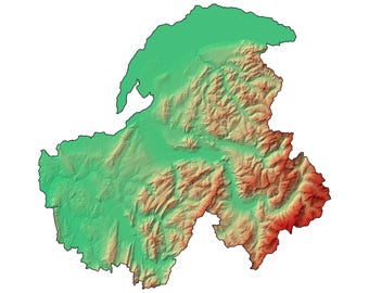 Departament Haute-Savoie - mapa plastyczna