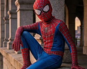 Kinder Spider Man Kostüm - Superheld Cosplay Bodysuit, Spider Boy Outfit, Halloween Dress Up Suit für Jungen und Mädchen
