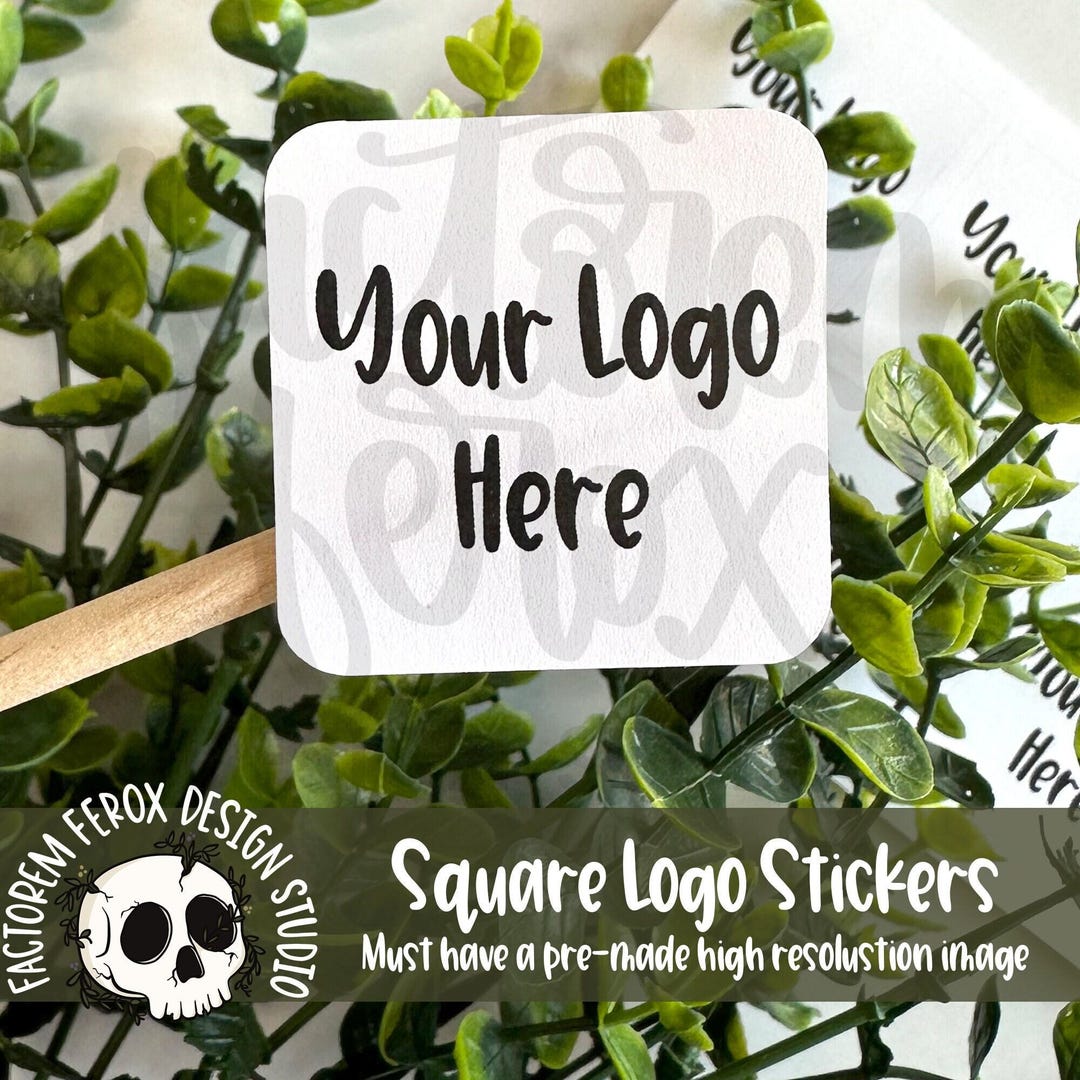Square Logo Stickers, Custom Stickers, Square Stickers, Cusotm Labels ...