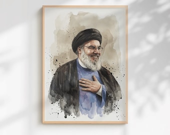Arte imprimível em aquarela com foto de Syed | Decoração para casa xiita
