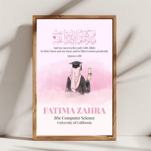 Personalized Muslimah Graduation Print: Islamic Keepsake Gift (Digital Download)
