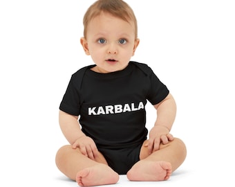 Karbala Shia Infant One Piece Black Baby Bodysuit, Muharram, Arbaeen, Ashura