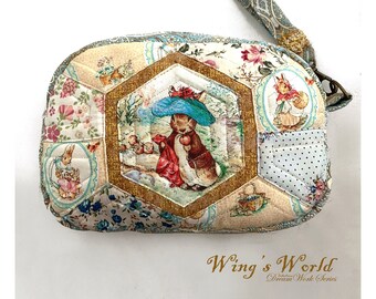 PETER RABBIT CABBAGE zipped pouch coin purse CARROTS beatrix potter free postage