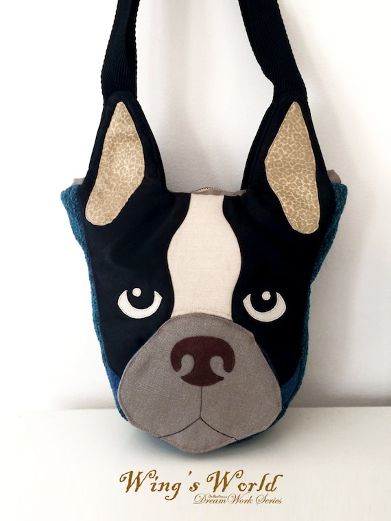 Boston Terrier Shoulder Bag - Blue Boston Terrier Shoulder Bag - Blue