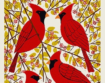 Cardinaux, Home Decor, Wall Art, Bird Lovers, Bird Art