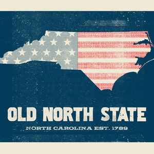 Old North State North Carolina silkscreen