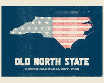 Old North State North Carolina silkscreen