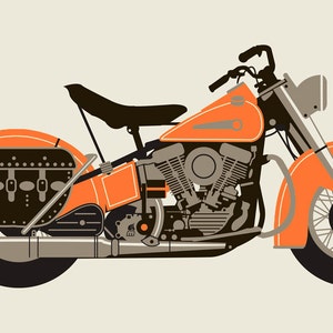 Orange 1950 MOTORCYCLE