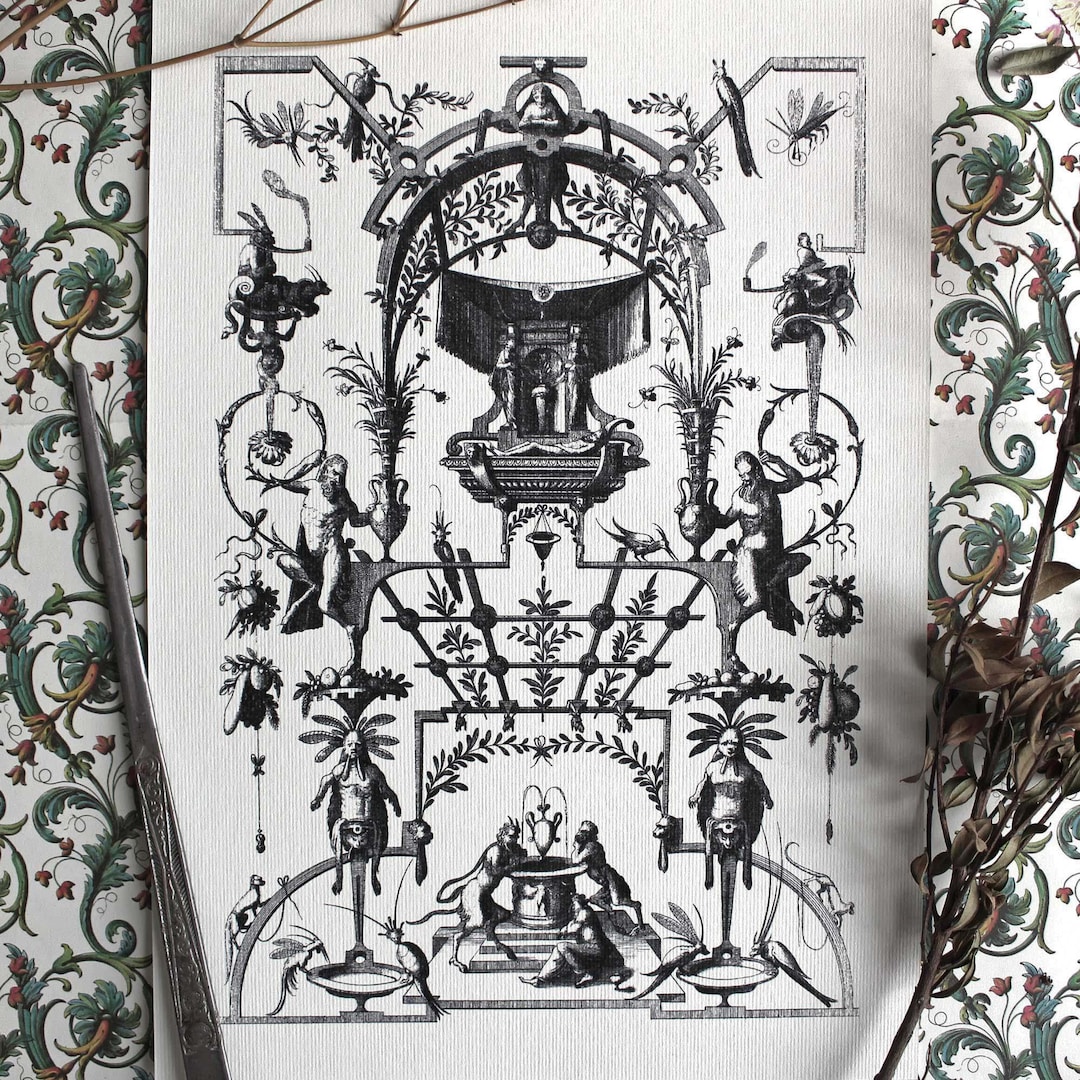 Grotesque Print Renaissance Grotesque Art Print: Cornelis Floris Ornamental Design - Etsy