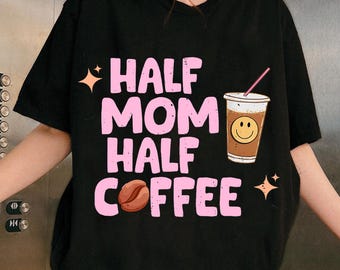 Funny Half Mom Half Coffee Png, Cute Mothers&#39; Day Gifts Png, Retro Checkered Mama Png, Coffee Coquette Bow Png,Mama Needs Coffee Digital Png