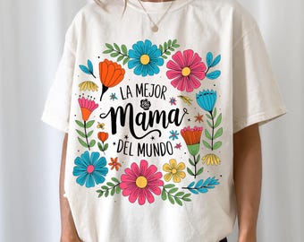 La Mejor Mama Del Mundo Png, Spanish Latina Png, Mother&#39;s Day Floral Png, Coquette Mama Png, Mothers&#39; Day Png, Gift for Mother Digital File