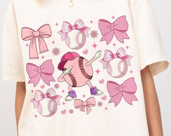 Girls Softball Coquette Bow Png, Softball Mom Png, Gift for Mothers Day Png, Retro Softball Nurse Png, Pink Bow Sofball Trending Shirt Png