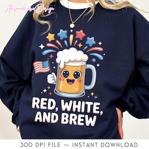 Red White and Brew Png, Fourth Of July Beer Png, Beer Lovers July 4th Png, Independence Day Png, Patriotic Beer,Bad day To Be A Beer Digital