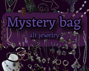 Jewelry jar goth alt | Bag a sorpresa di gioielli alternativi fatti a mano | Jewelry selection box gioielli scelti tra quelli presenti