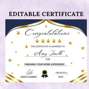 Certificado de felicitación para niños imprimible - Descarga instantánea - Logros de niños, Bien hecho - Premio imprimible para niños - Certificado escolar
