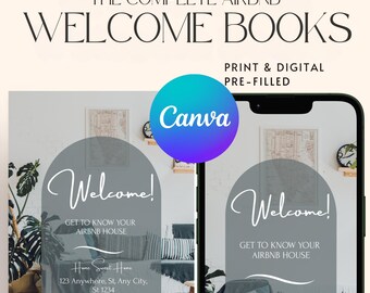 Airbnb Host Welcome Book Template: Editable VRBO Bundle