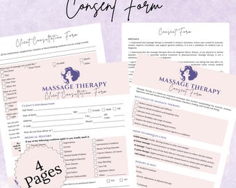 Sports Therapy Consultation Forms: Editable Intake & Consent (Canva Template)
