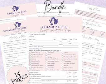 Chemical Peel Forms Bundle: Client Consultation, Consent, Aftercare (Digital Download)