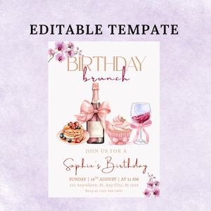 Brunch Invitation Birthday Brunch Flyer Birthday Brunch Invitation Birthday Brunch Invite Brunch Birthday Invitation Brunch Invitations