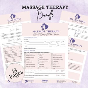 Massage Therapy Form, Massage Intake Form, Massage Aftercare, Massage SOAP Notes, Massage Consent Form, Massage Therapy Form, Spa Forms