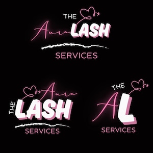 Lash & Beauty Logo Design Set: DIY Premade Templates (Digital Download)
