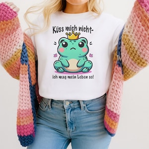 Frosch mag sein Leben – ILLUSTRATION - für Print-on-Demand, Textildruck, Poster, T-Shirts oder Sticker, easy zum selber machen!