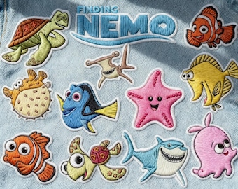 Naszywki haftowane „Gdzie jest Nemo”, naszywka do prasowania „Nemo”, naszywka „Dory”, naszywki Disney Pixar, kurtka i plecak, prezenty Disney dla dzieci