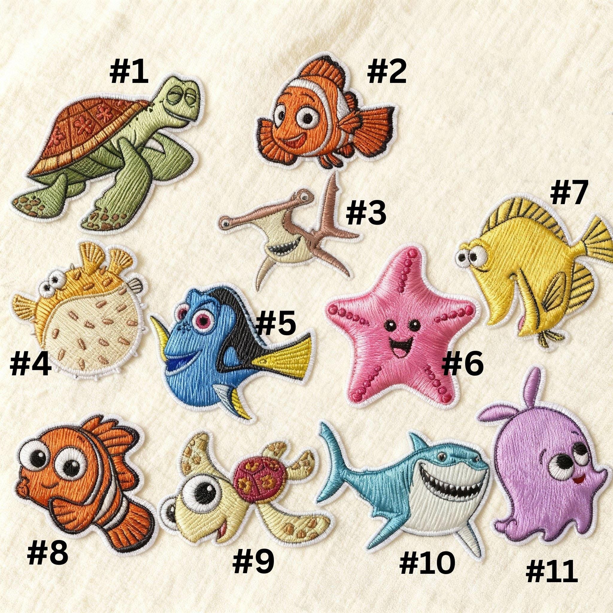Finding Nemo Embroidered Patches, Nemo Iron on Patch, Dory Patch ...