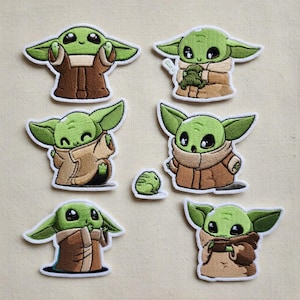 ベビーヨーダ グログ刺繍パッチ、スターウォーズ マンダロリアン バックパック ジャケット用パッチ、ディズニー旅行ギフト（子供向け）、ジャケット バックパック パッチ