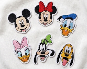 Broderade Disney Musse och vänner märkeslappar, Musse Strykmärke, Disneyland märke, Disney resa present till barn, jacka ryggsäck märkeslapp