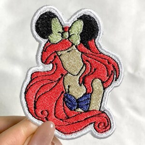 Haftowane naszywki z księżniczkami Disneya, naszywki do prasowania Disneyworld, naszywki Ariel, naszywki Kopciuszek, naszywki Disneyland, naszywki na czapki plecakowe zdjęcie 3