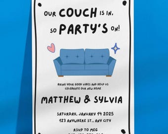 Editable Housewarming Party Invitation: Modern Canva Template (Digital Download)