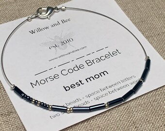 Best Mom Bracelet | Mother's Day Gift | Morse Code Bracelet | Unique Mother's Day Gift | Custom Bracelet