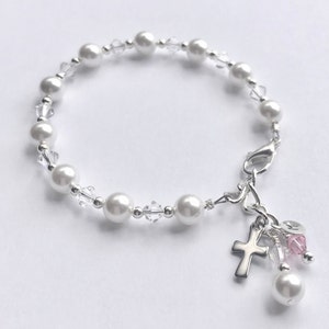 Cadeau eerste communie meisje | Armband Heilige Communie | Armband rozenkrans | Communiecadeaus van Willow and Bee