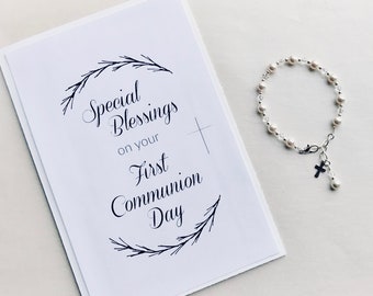 First Communion Boy Card | First Holy Communion Gift Card Girl | Gift For Godson | Communion Invites | Print At Home | Printable | DIY Card