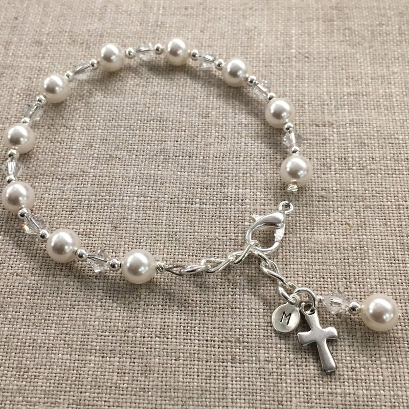 Bracciale Prima Comunione Bambina - Argento Sterling 925 Con Perle