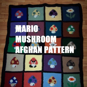 Mario Mushroom Afghan pattern