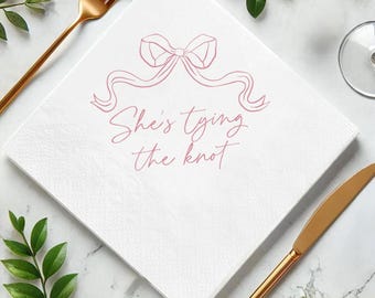 Servilletas de boda personalizadas, diseño "Ella se casa"