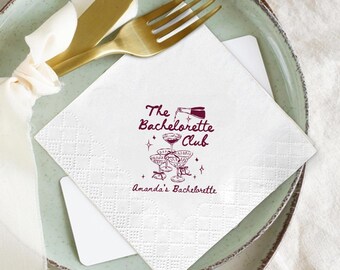 Servilletas personalizadas para despedida de soltera, decoración para fiestas