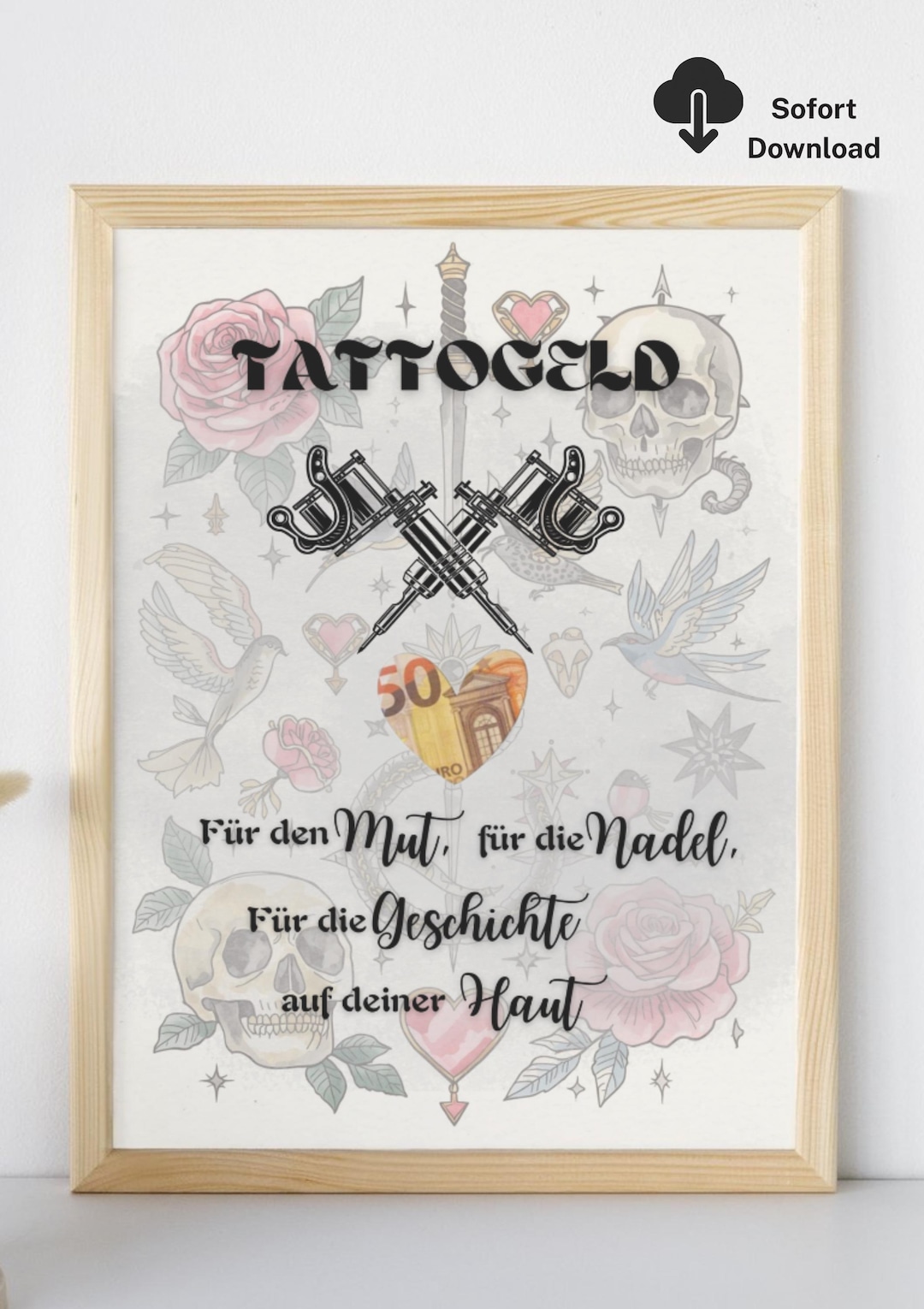 Geldgeschenk Fur Tattoo Basteln