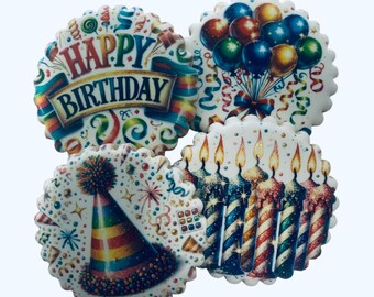 Happy Birthday Cookie Gift Set, Festive Sugar Cookie Gift Box, Party Treats, Birthday Celebration Cookies