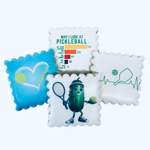 Pickleball Cookie Gift Box, Pre-Printed Luxury Treats for Players & Fans, Pickleball Sport Cookies, Dink Cookie, Pickleball Tournament Treat