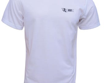 RYMX Uomo Bianco Girocollo T-Shirt 100% Cotone Manica Corta Casual Slim Fit Traspirante