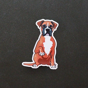 Boxer Cute Dog Sticker- Animal Decal FREE UK DELIVERY